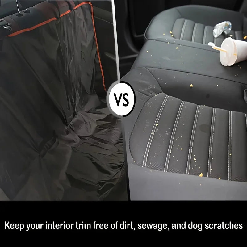 Black and Orange dog car seat cover hammock protect.