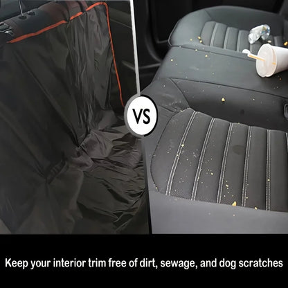 Black and Orange dog car seat cover hammock protect.