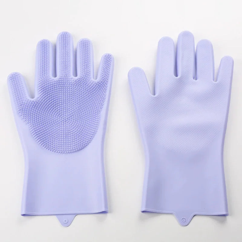 Light Purple Silicone pet grooming  gloves for Dogs and Cats