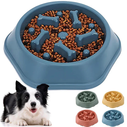 Slow feeder dog bowl-anti-slip puzzle design for small and medium dogs.
