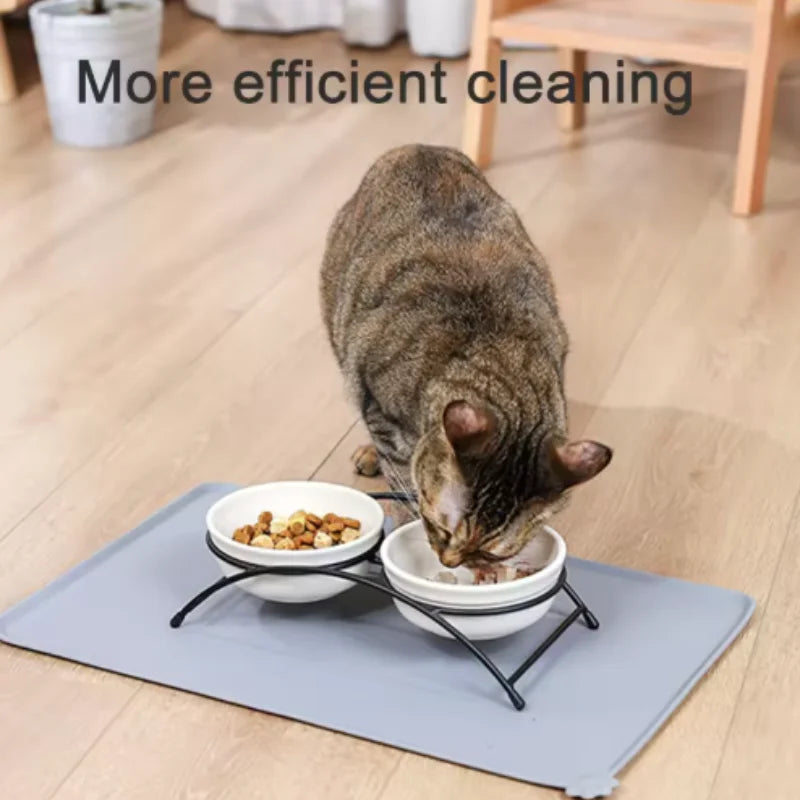 Waterproof non-slip silicone pet feeding mat for Dogs and Cats