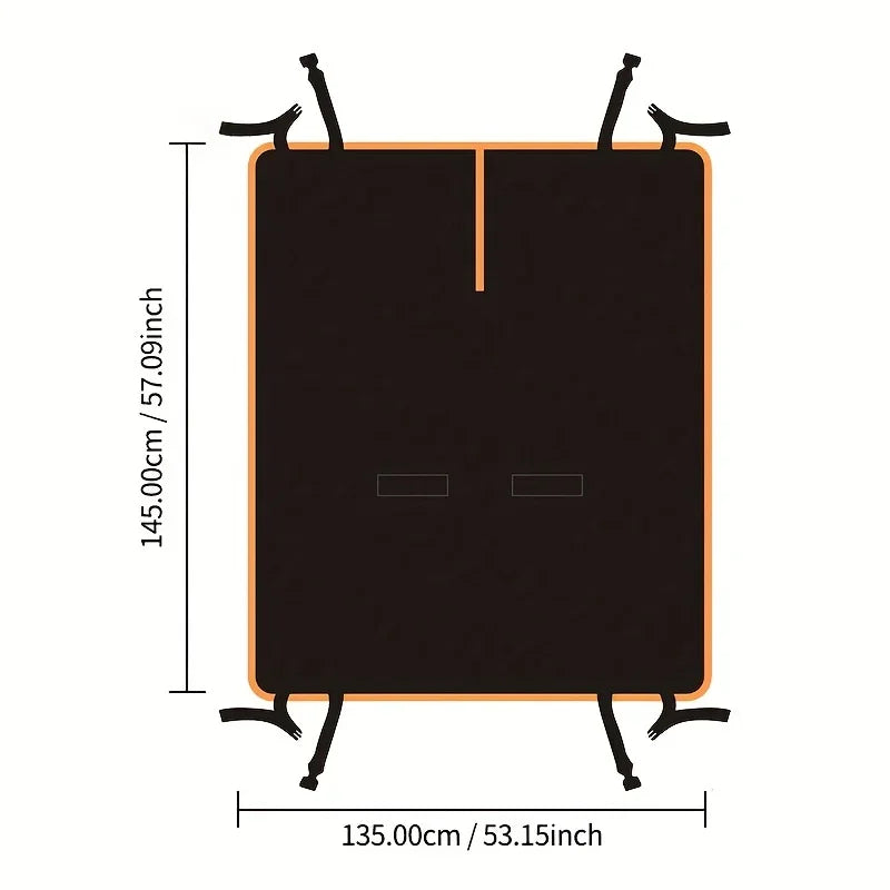 Black and Orange dog car seat cover hammock protect.