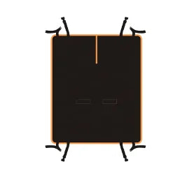 Black and Orange dog car seat cover hammock protect. 