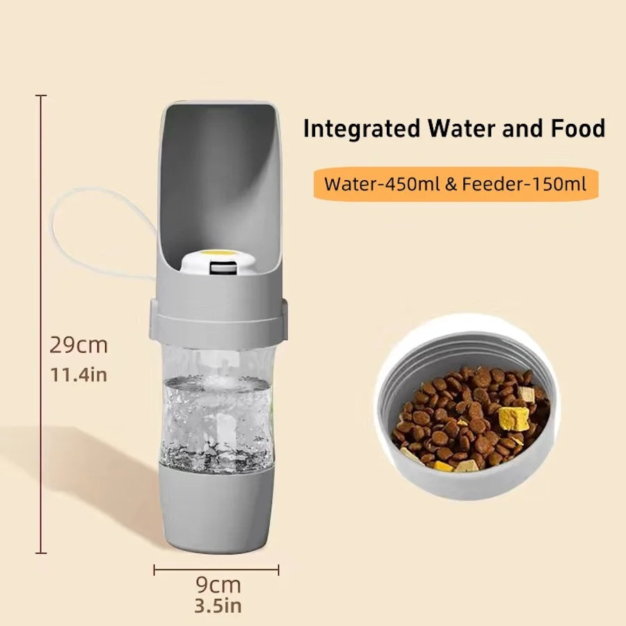 Portable pet water and food bottle for Dogs and Cats