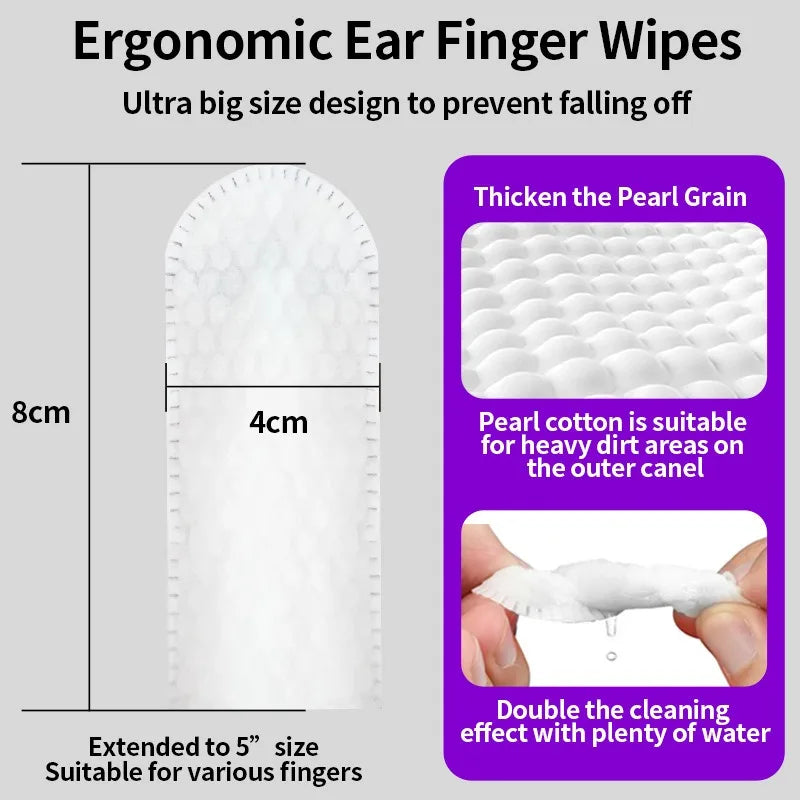Pet ear wipes for dogs and cats — gentle ear cleaning and mite prevention.
