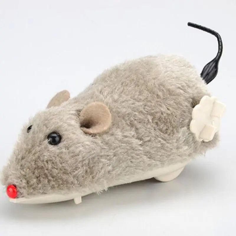 Wind-up plush mouse toy for Cats.