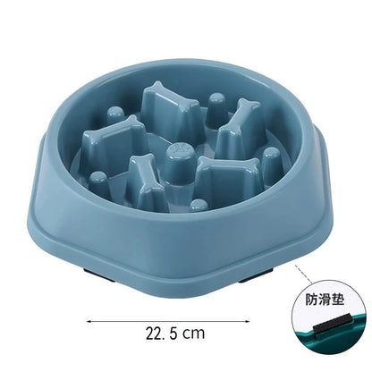 Slow feeder dog bowl-anti-slip puzzle design for small and medium dogs.