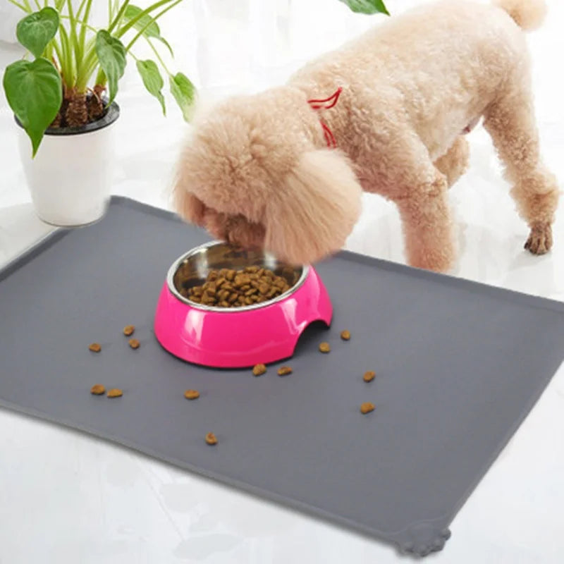 Waterproof non-slip silicone pet feeding mat for Dogs and Cats