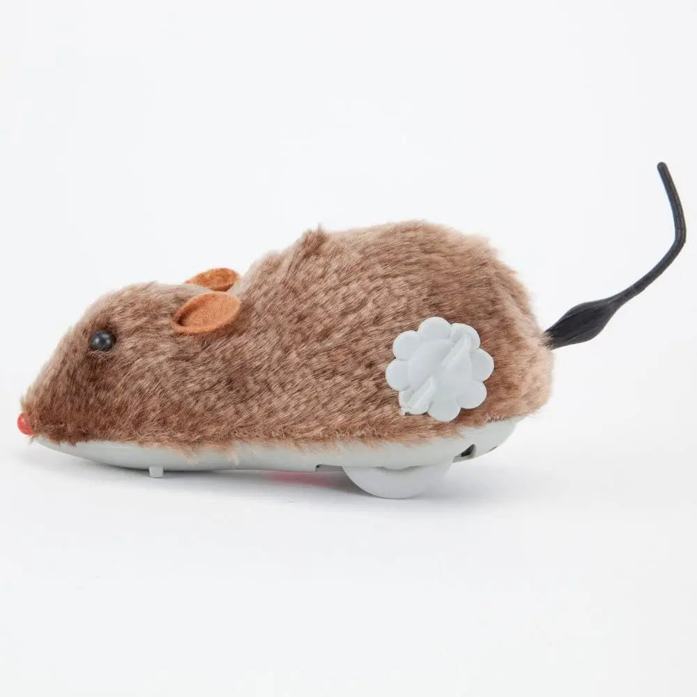 Wind-up plush mouse toy for Cats.