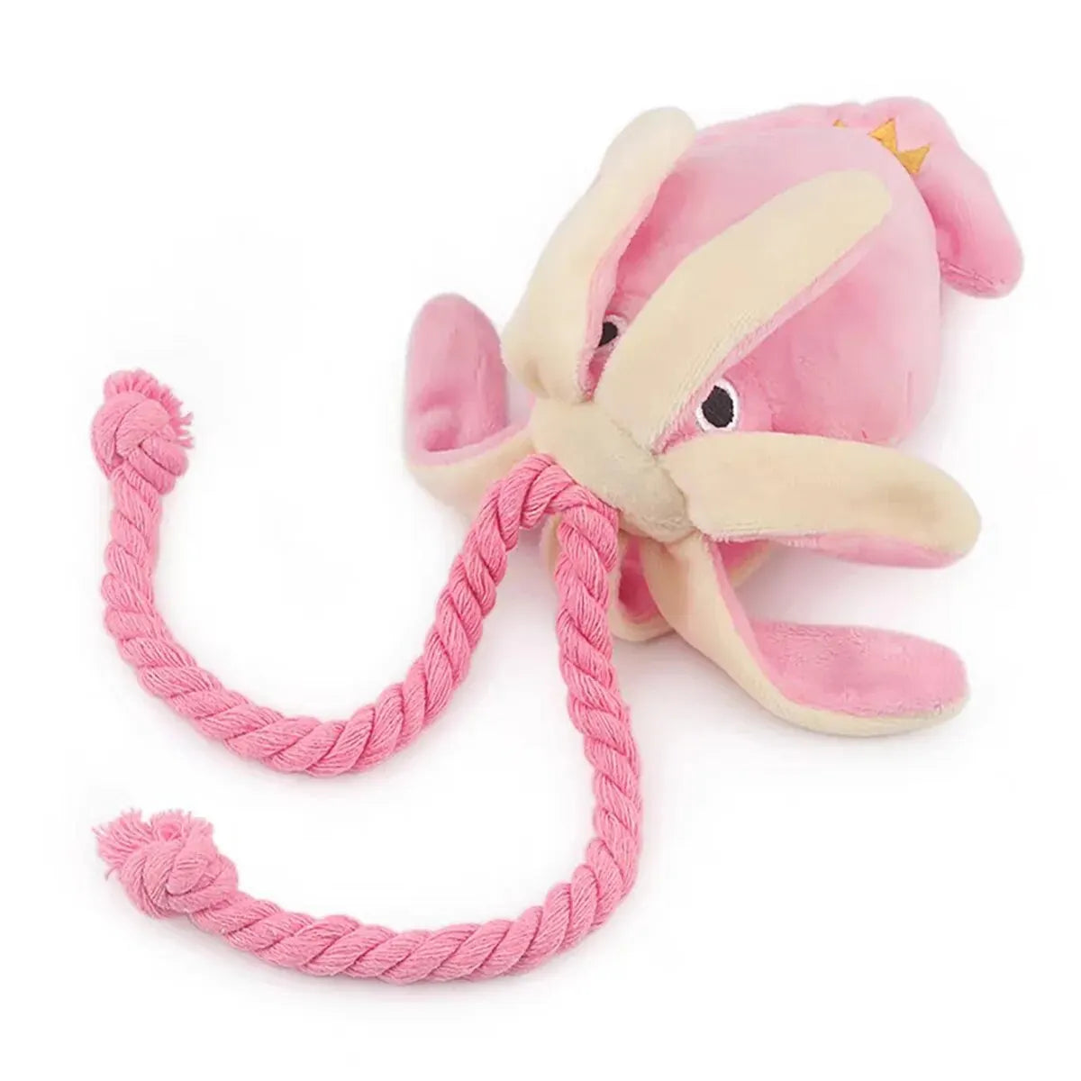 Pink Octopus plush squeaky chew toy for Dogs and Cats.