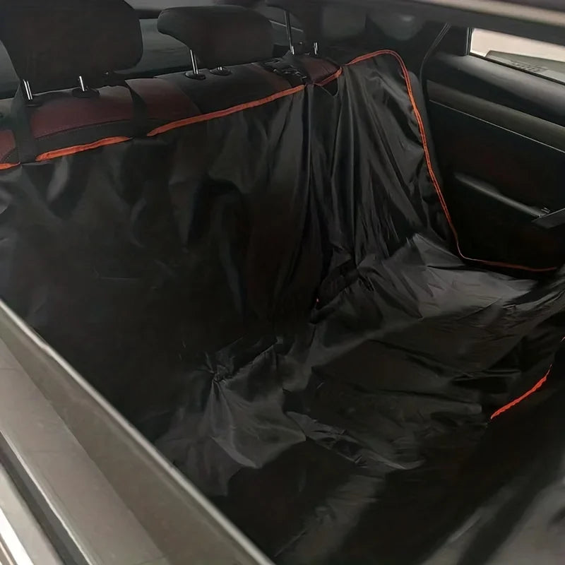 Black and Orange dog car seat cover hammock protect.