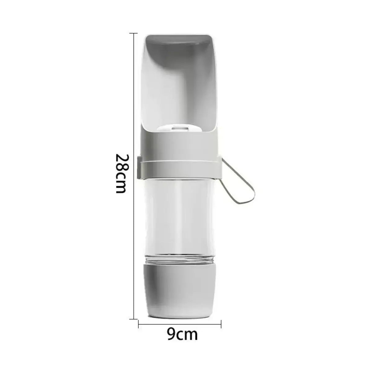 Grey portable 500ml pet water bottle